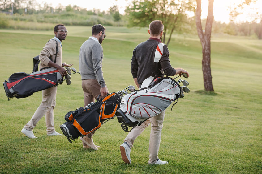 Group of men golfing