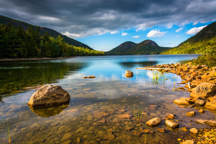 Jordan Pond and View of the Bubbles in Acadia National Park