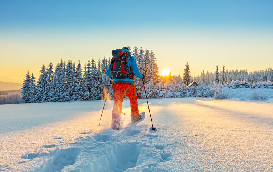 Snowshoeing in Powdery Snow